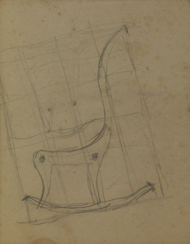 Sketch of Rocking Chair on Grid