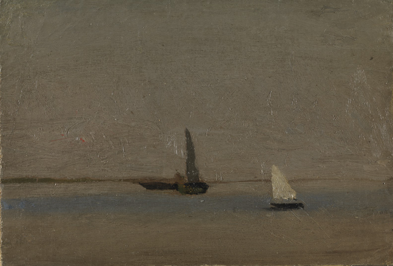 Ships and Sailboats on the Delaware: Study