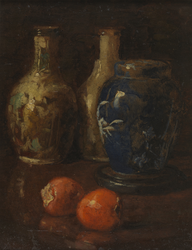 Still Life with Persimmons, Satsuma and Ginger Jar