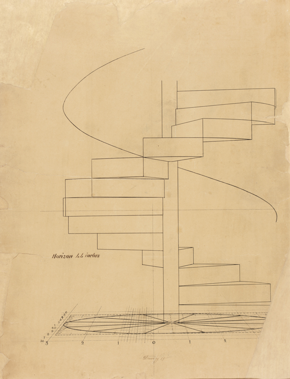 Drawing 15 (Pespective of Spiral Staircase)