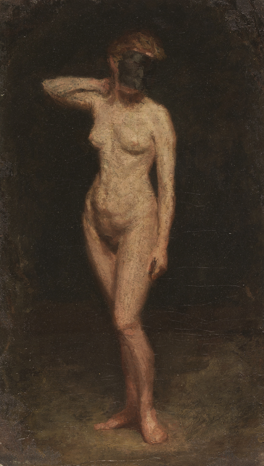 Figure Study: Masked Nude Woman