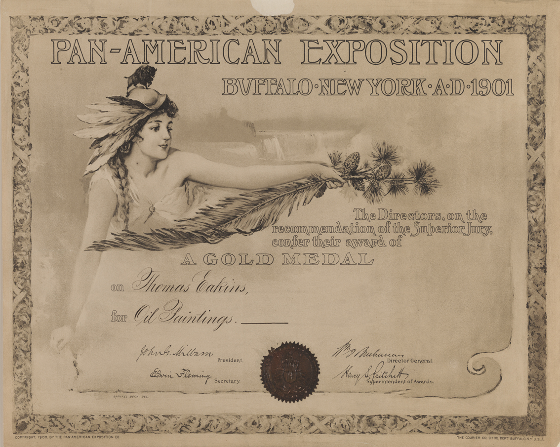 Pan American Exposition Gold Medal Certificate