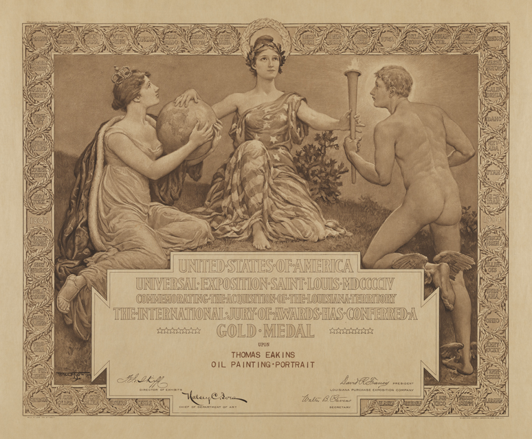 Certificate of Gold Medal from the Saint Louis Universal Exposition