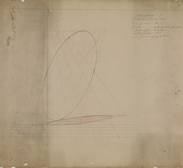 [Perspective diagram: tilted wheel]