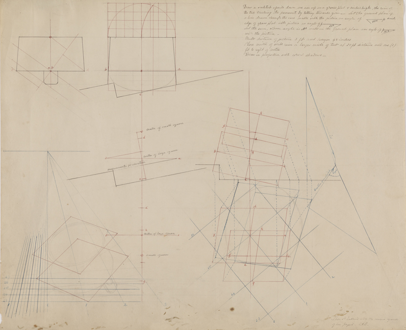 [Perspective diagram: washtub on a slope]