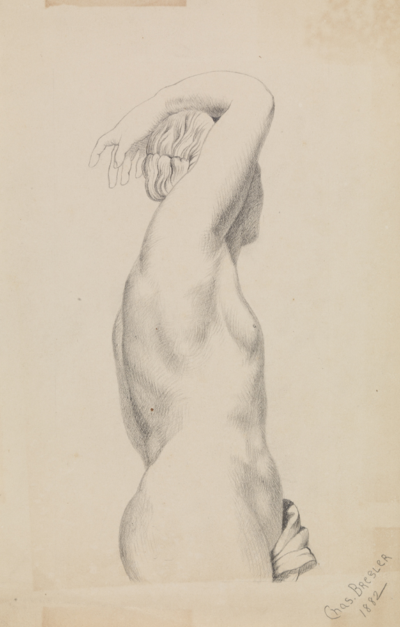 [Study of female torso (Venus?) facing right]