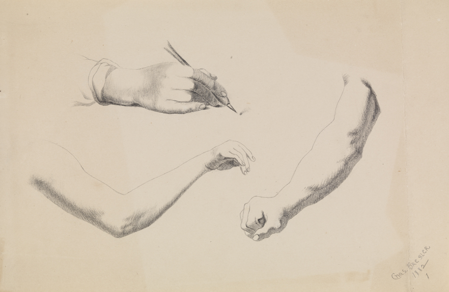 [Studies of arms and hands]