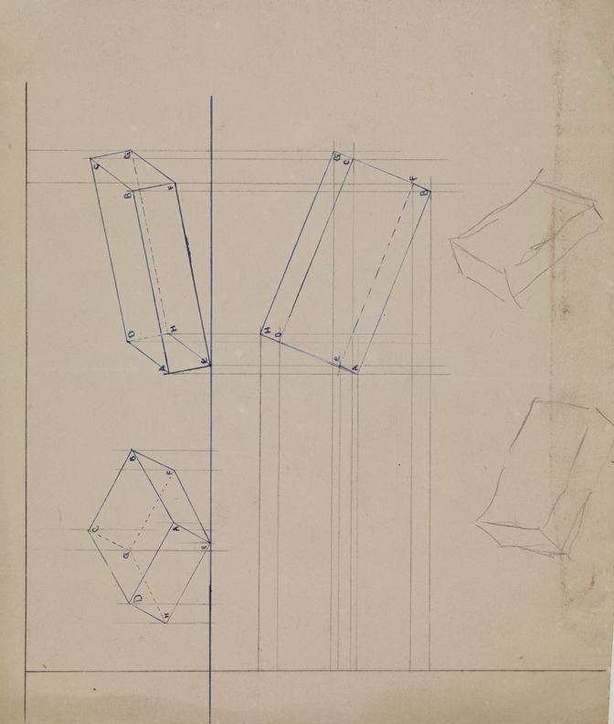 [Perspective study - tilted volumetric rectangles]