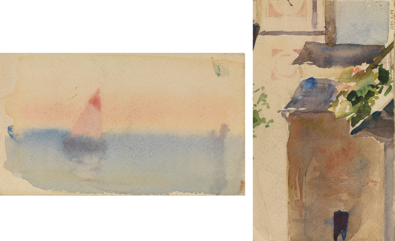 [Sailboat] recto;  [House? ] verso