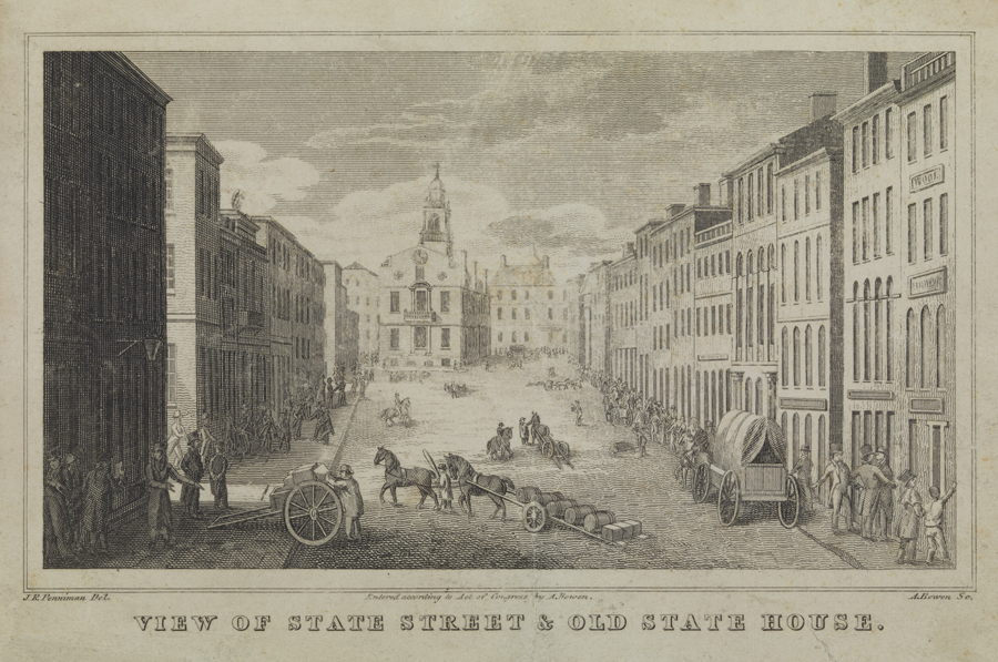 View of State Street and Old State House