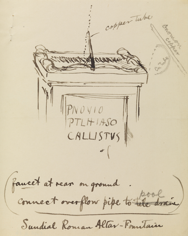 Sundial Roman Altar - Fountain