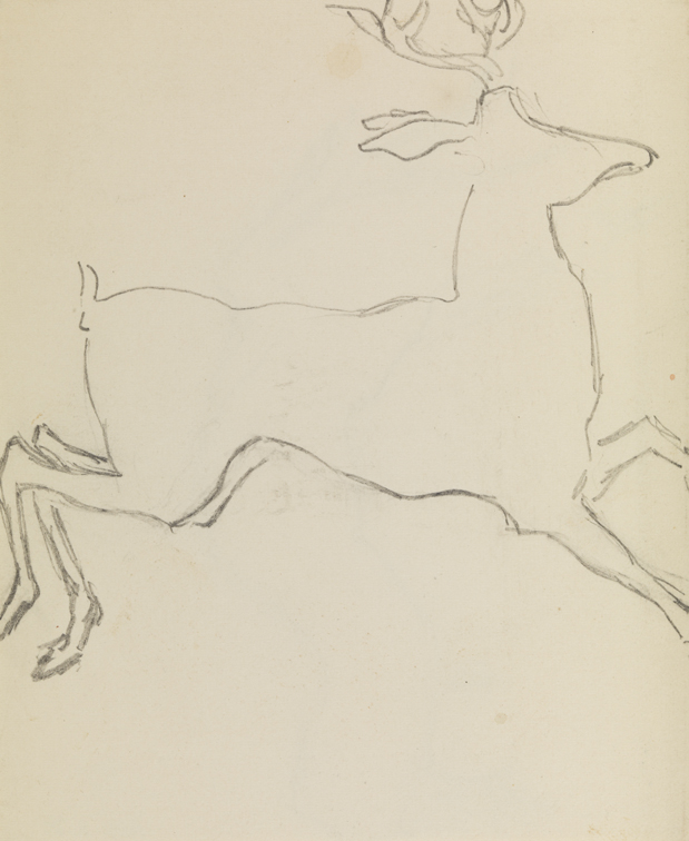 [Galloping buck]