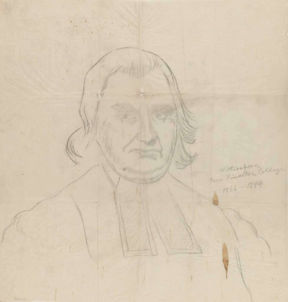 [Princeton College Commencement 1738: study of President Witherspoon]