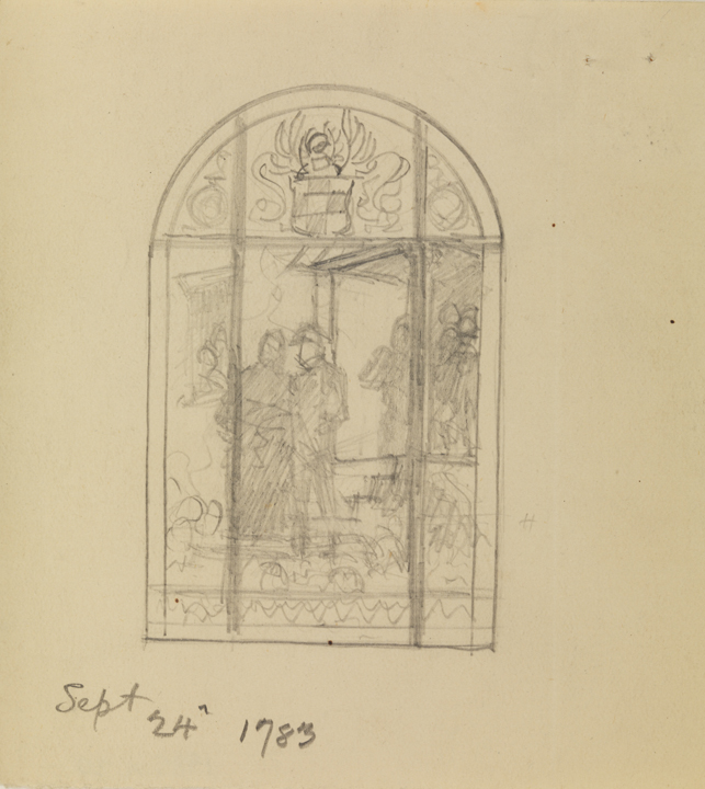 [Princeton Commencement 1783: compositional study for a stained glass window]