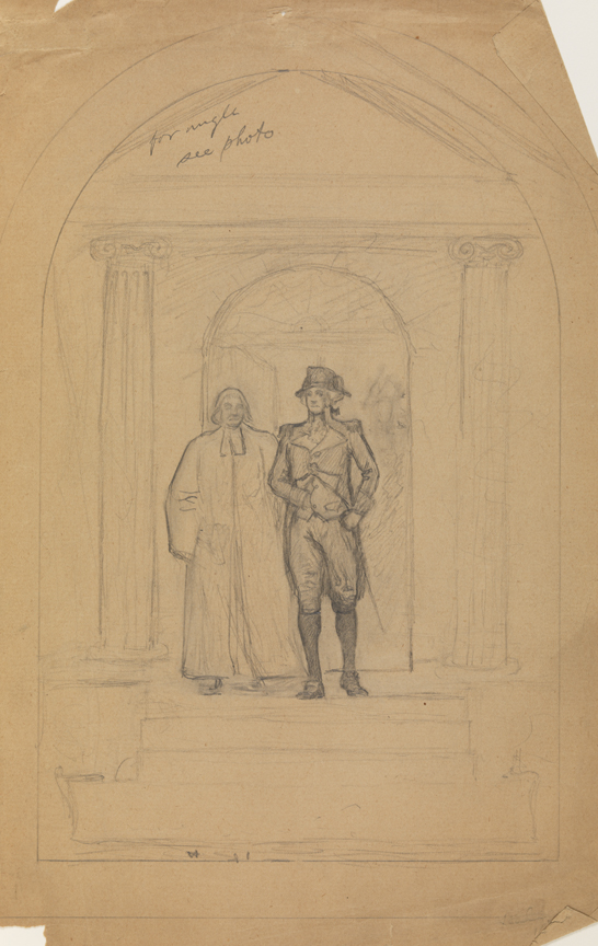 [Princeton Commencement 1783: compositional study for stained glass window]