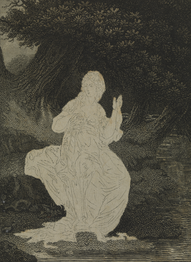 [Thomson's Seasons: Musidora undressing near stream]