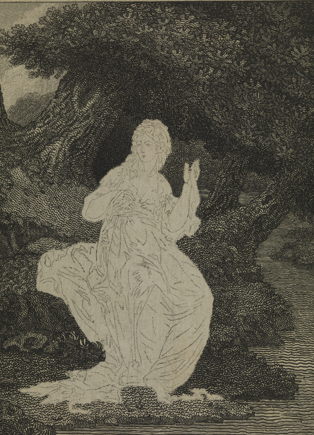 [Thomson's Seasons: Musidora undressing near stream]