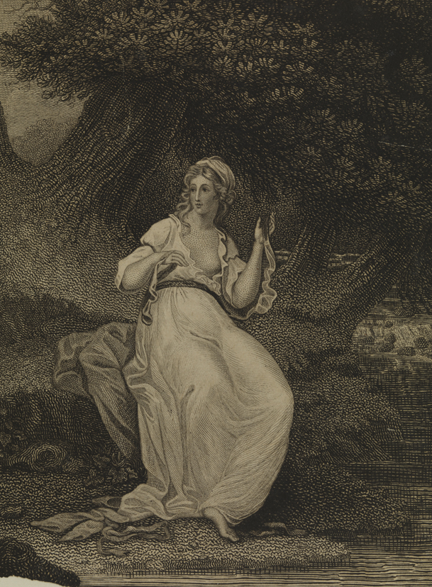 [Thomson's Seasons: Musidora undressing near stream]