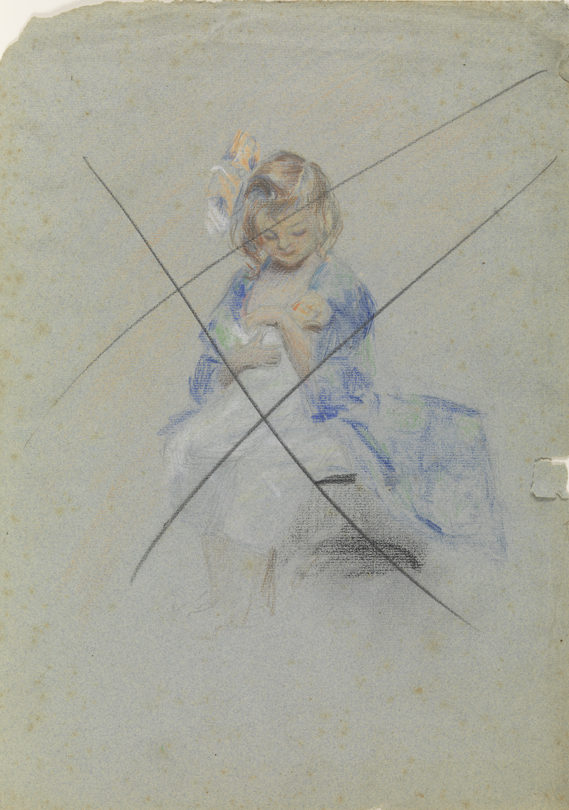 [Child holding doll]