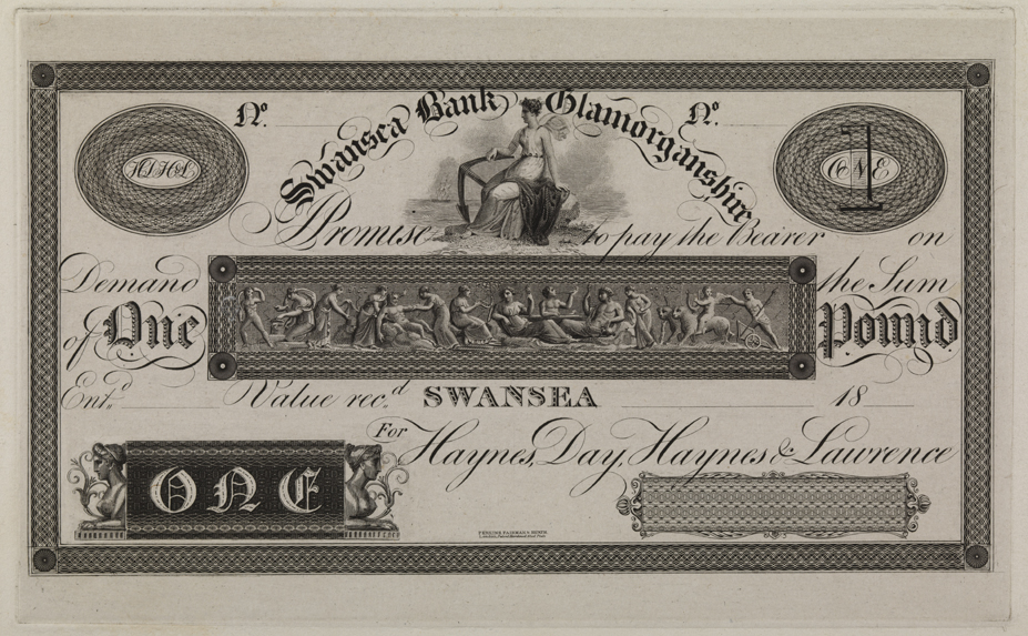 Swansea Bank Glamorganshire One Pound [note]