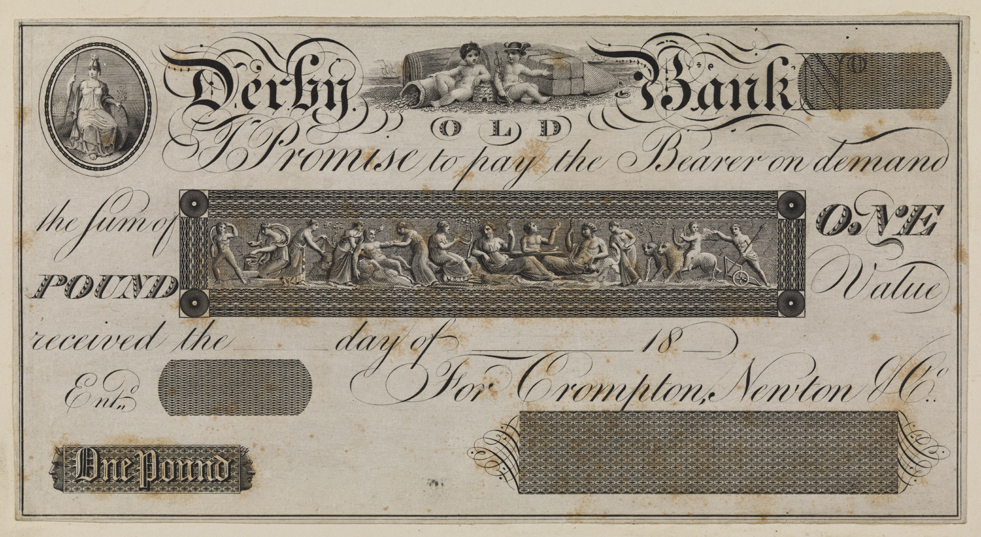 [Derby Old Bank Five Pound Note]