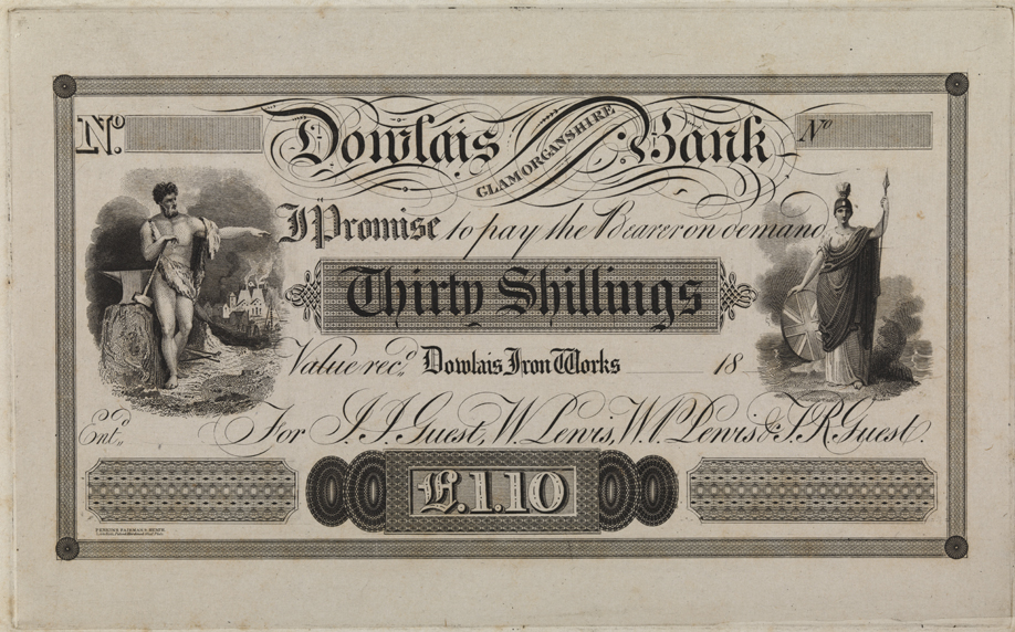 Dowlais Glamorganshire Bank Thirty Shilling [note]