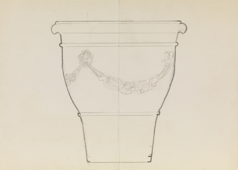[Vase with garland]