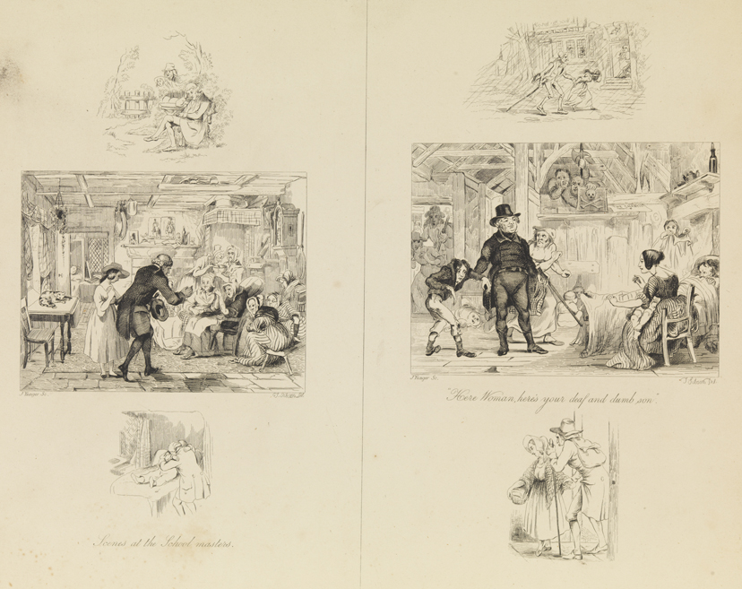 Scenes at the School masters; "Here Woman, here's your deaf and dumb son."