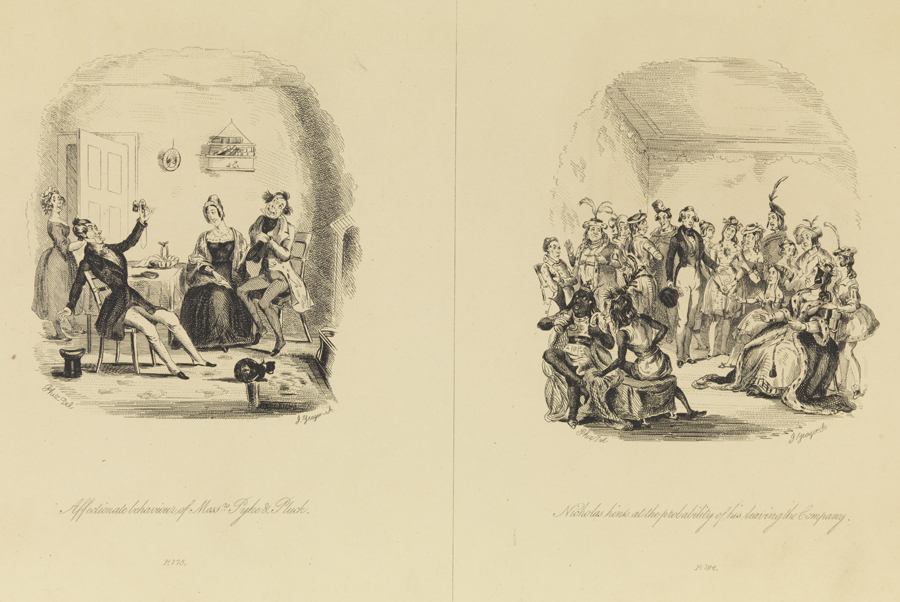 Affectionate behavior of Messrs. Pyke & Pluck;  Nicholas hints at the probability of his leaving the Company