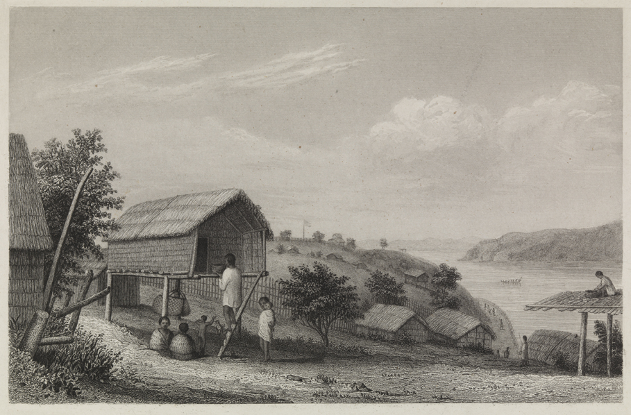 [South Pacific island village?]