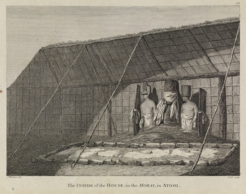 The Inside of the House, in the Morai, in Atooi