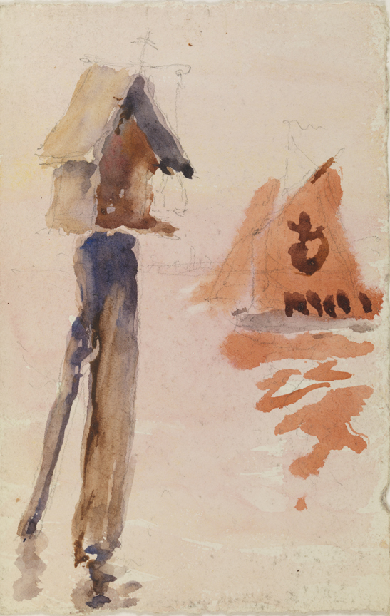 [Sailboat] recto; [House?] verso