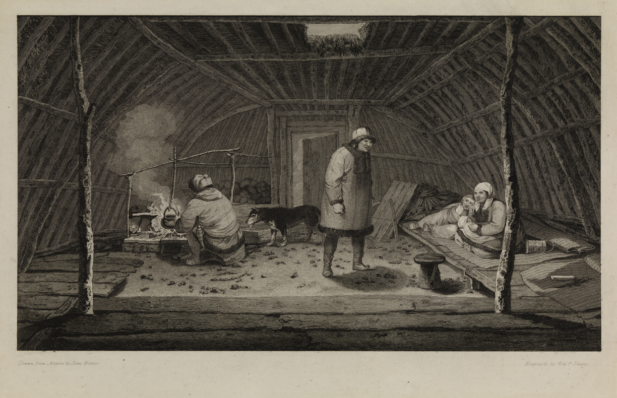 [The Inside of a Winter Habitation in Kamatschatka]