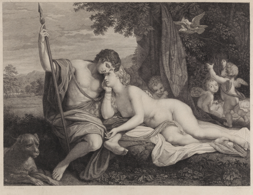 Venus Relating to Adonis the Story of Hippomenes and Atalanta