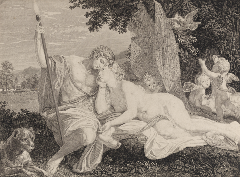 Venus Relating to Adonis the Story of Hippomenes and Atalanta