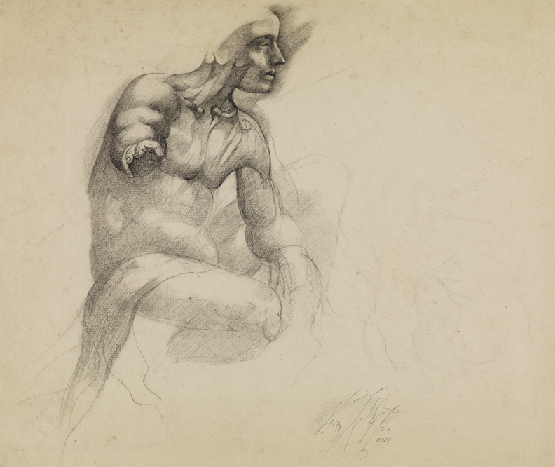 [Study for figure for mural]