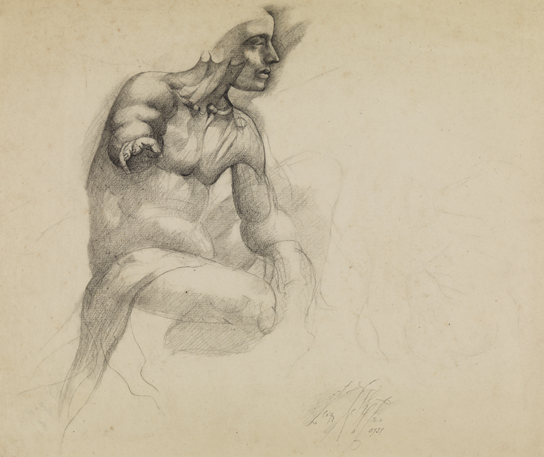 [Study for figure for mural]