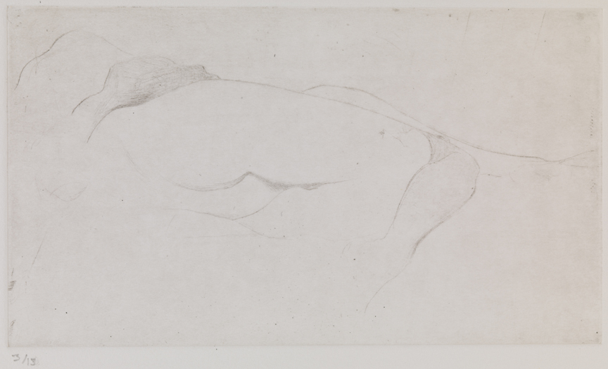 XVI (Female nude, reclining, from the rear)