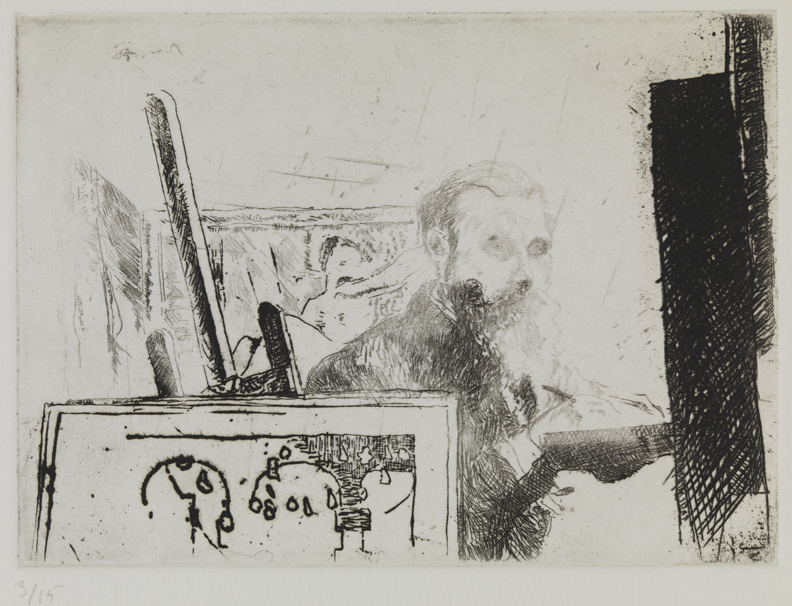 XVIII (Self-portrait in the studio [seated])