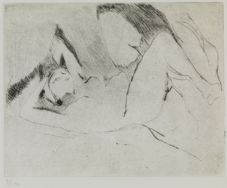 XXIX (Female nude, reclining, knees up)