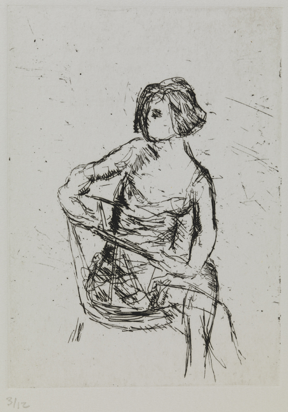 II (Female, seated in bow-back chair)
