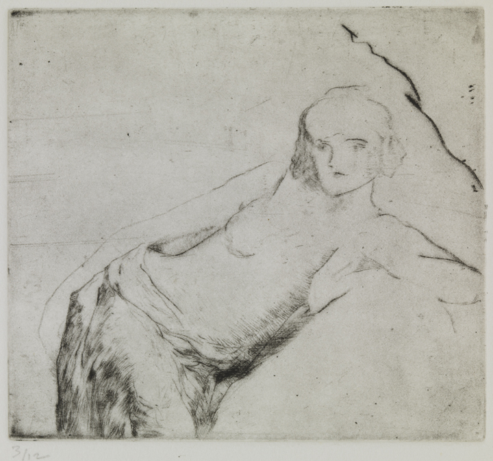 XXX (Female reclining in chemise dress)