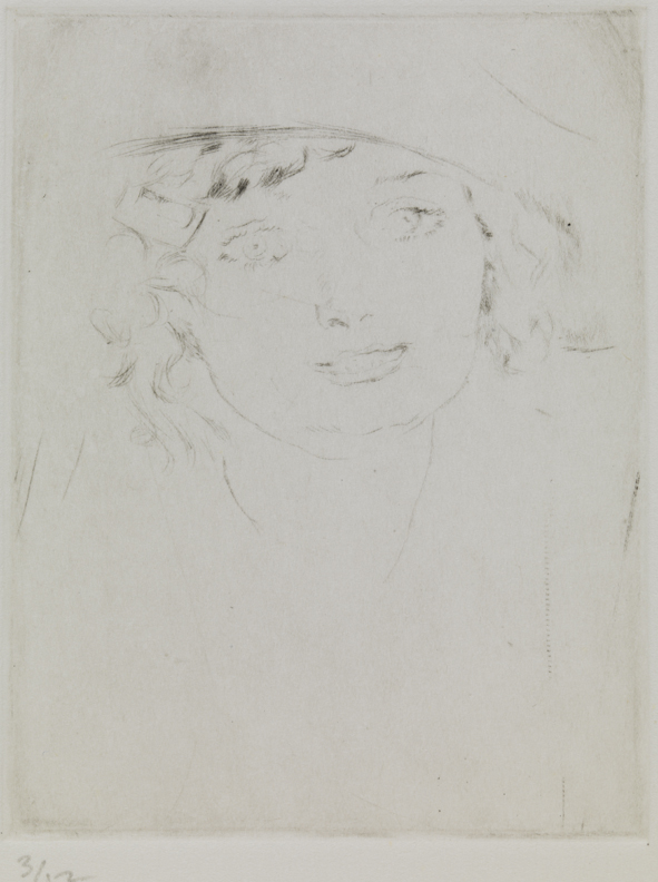 XXXII (Female head in hat, smiling)
