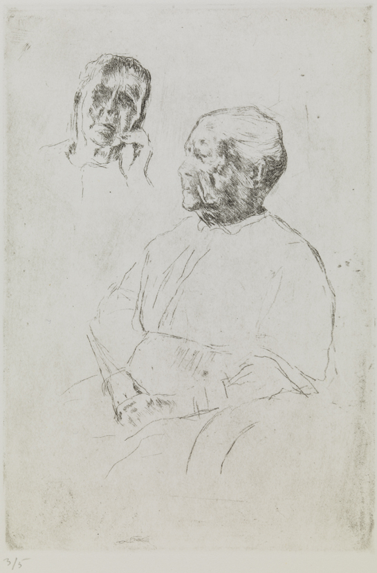 XXXVIII (Old woman: two portrait sketches)