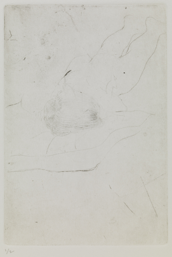 XXXIX (Female nude, reclining face down)