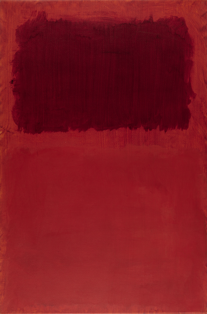 Untitled (Maroon Over Red)