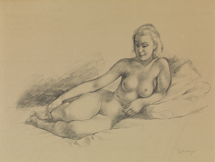 [Reclining female nude]