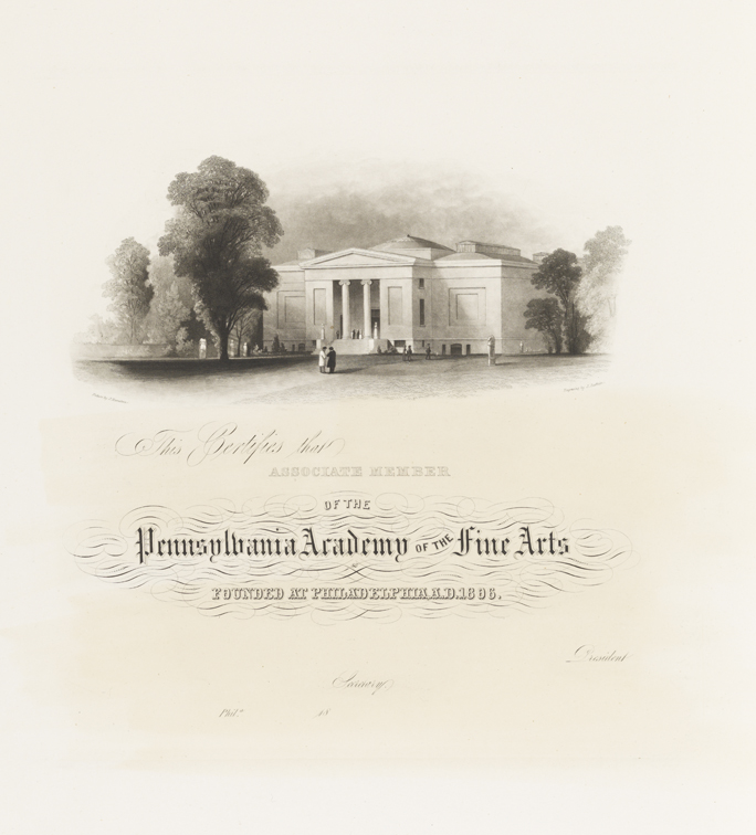 Pennsylvania Academy of the Fine Arts [Certificate of Associate Membership]