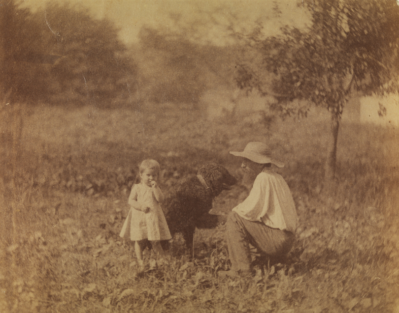 Katie Crowell, the dog Piero, and William J. Crowell