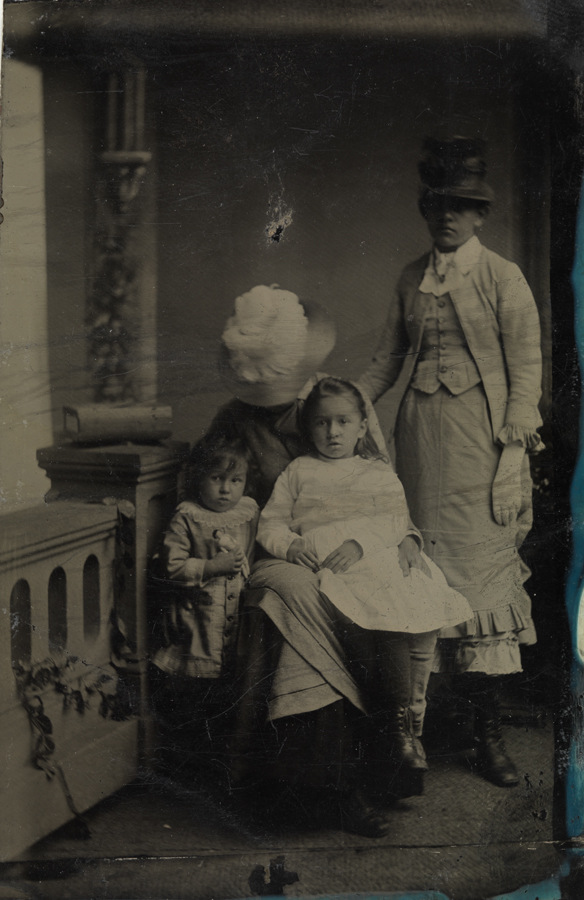 Unidentified woman with three children (possibly Frances Eakins and three of her children)